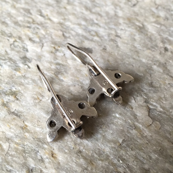 Vintage Sterling Silver Gemstone Earrings - Picture 4 of 4